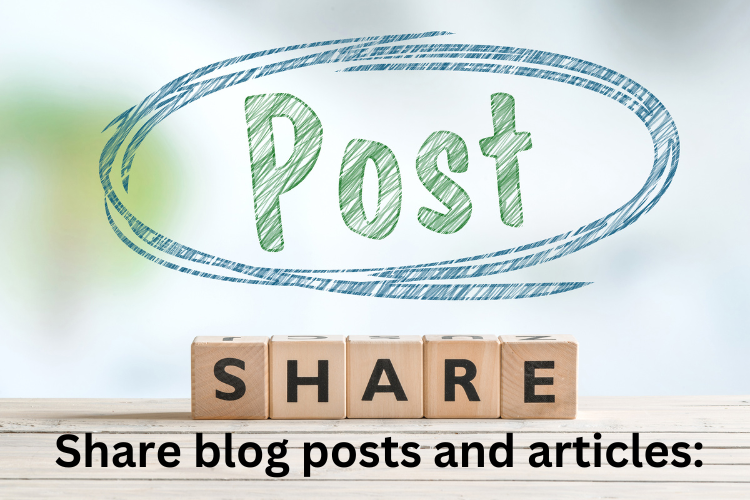 Share blog posts and articles: